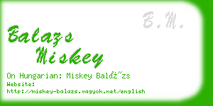 balazs miskey business card